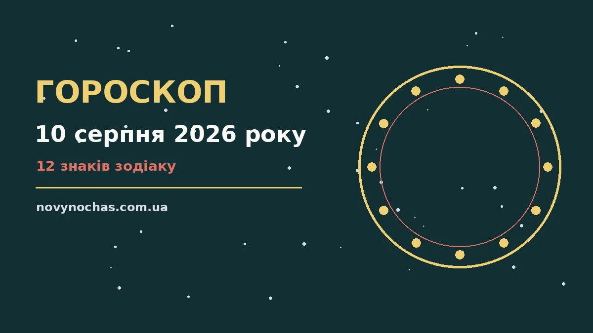Гороскоп на 10 серпня 2026 року: що підготували зорі для впевненого початку дня