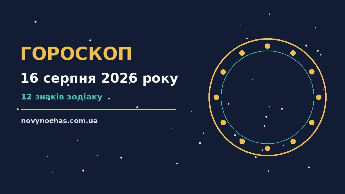 Гороскоп на 16 серпня 2026 року: що підготували зорі для впевненого початку дня