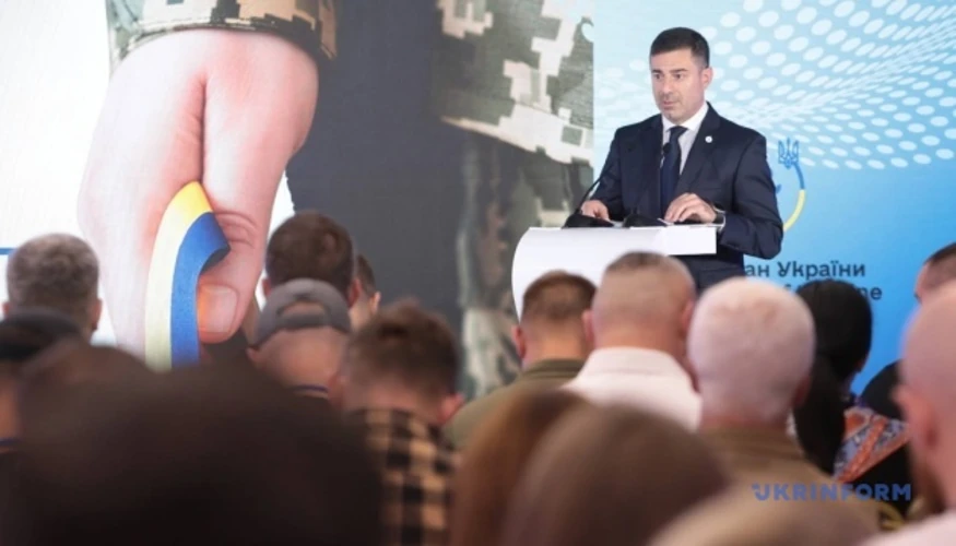 Дмитро Лубінець під час презентації Спеціальної доповіді «Про стан реалізації ветеранської політики в Україні»