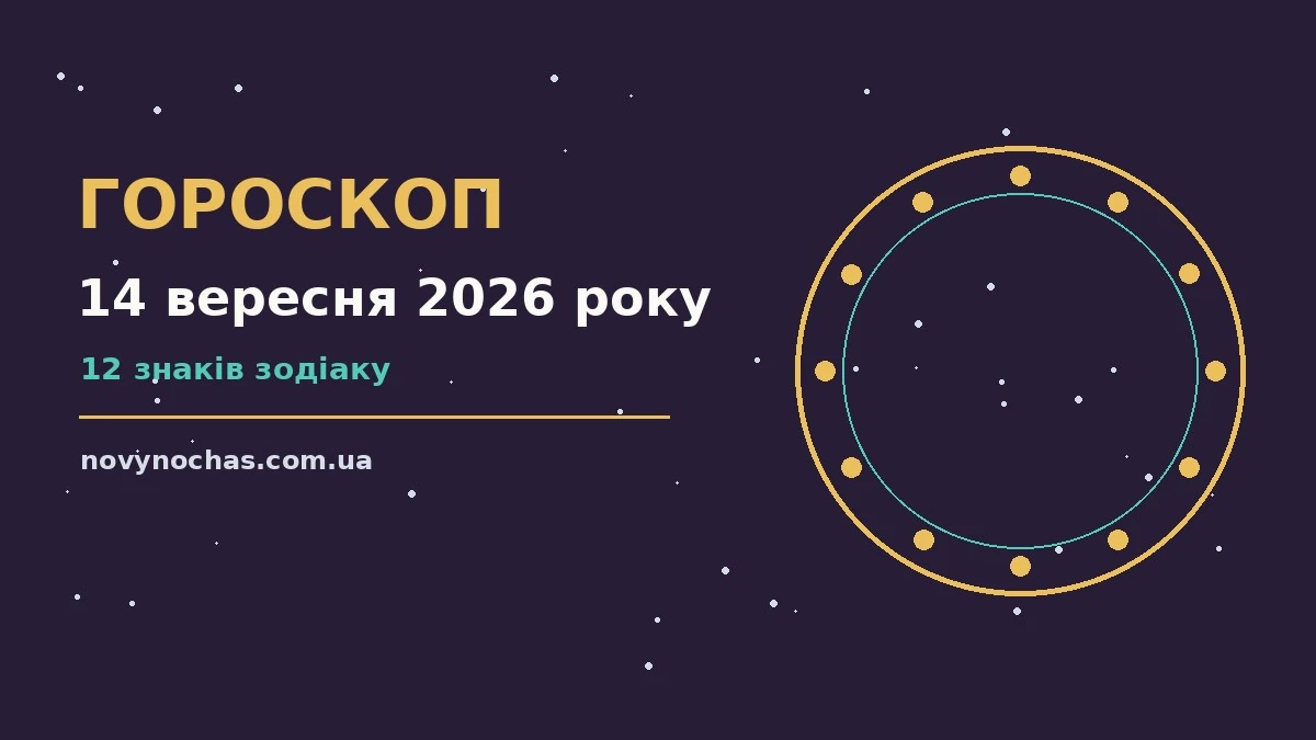 Астрологічний гороскоп на 14 вересня 2026 року для дванадцяти знаків зодіаку