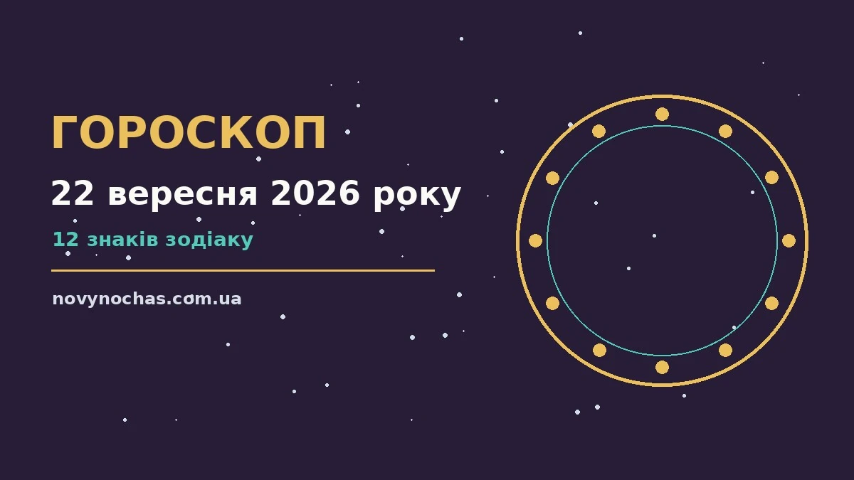 Астрологічний гороскоп на 22 вересня 2026 року для дванадцяти знаків зодіаку