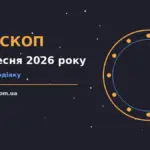 Зоряне небо над містом у присмерках, ілюстрація до гороскопу на 26 вересня 2026 року