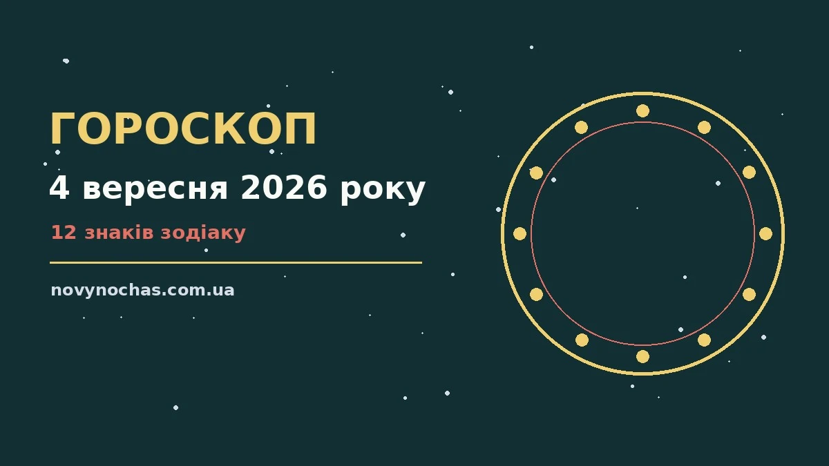 Гороскоп на 4 вересня 2026 року: що підготували зорі для впевненого початку дня