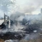 Автомобіль працівників ДТЕК після удару російського безпілотника на Одещині