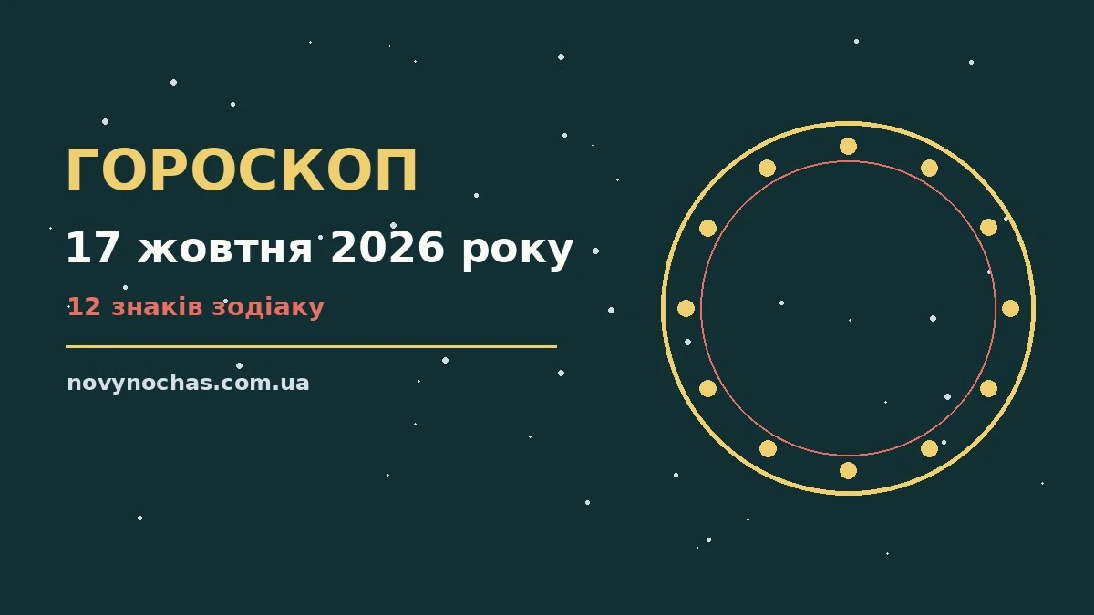 Гороскоп на 17 жовтня 2026 року: що підготували зорі для впевненого початку дня